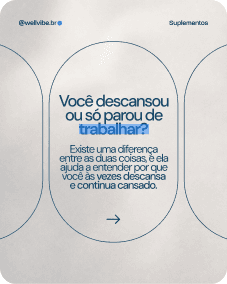 Capa de carrossel do Instagram: Você descansou ou só parou de trabalhar?